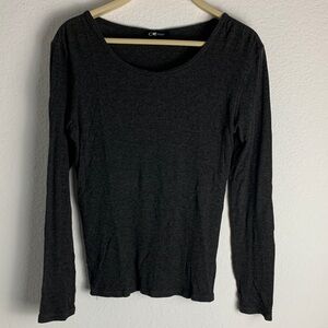 Charcoal Long Sleeve Top